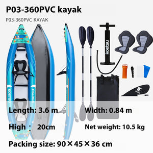 Experience Adventure with Our Single Double Canoe Rafting Rubber Raft