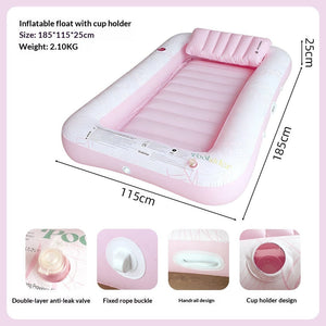 Experience Ultimate Relaxation with Our Double Inflatable Floating Raft With Pillow