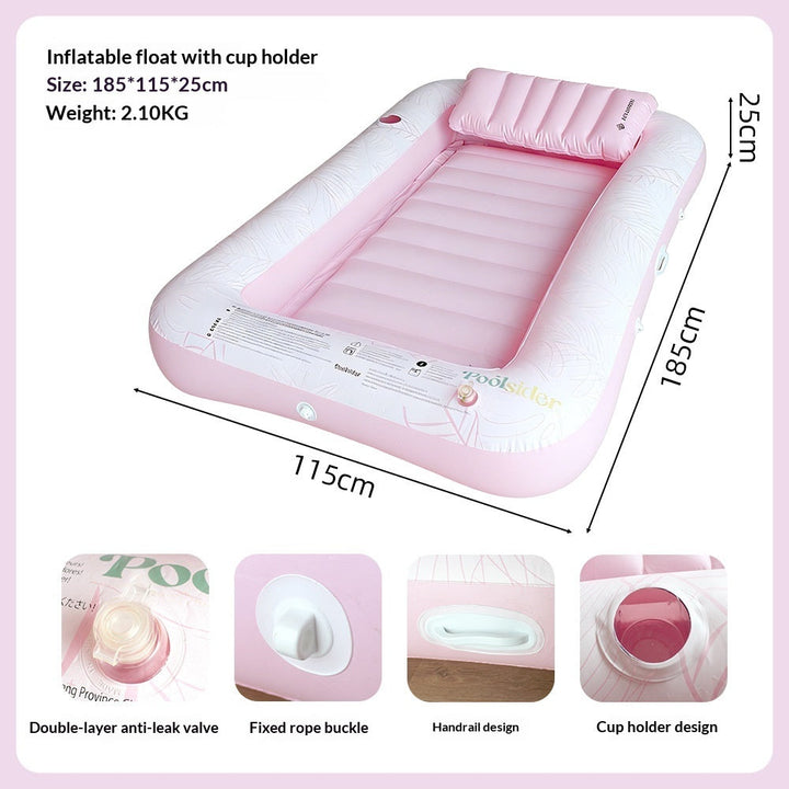 Experience Ultimate Relaxation with Our Double Inflatable Floating Raft With Pillow